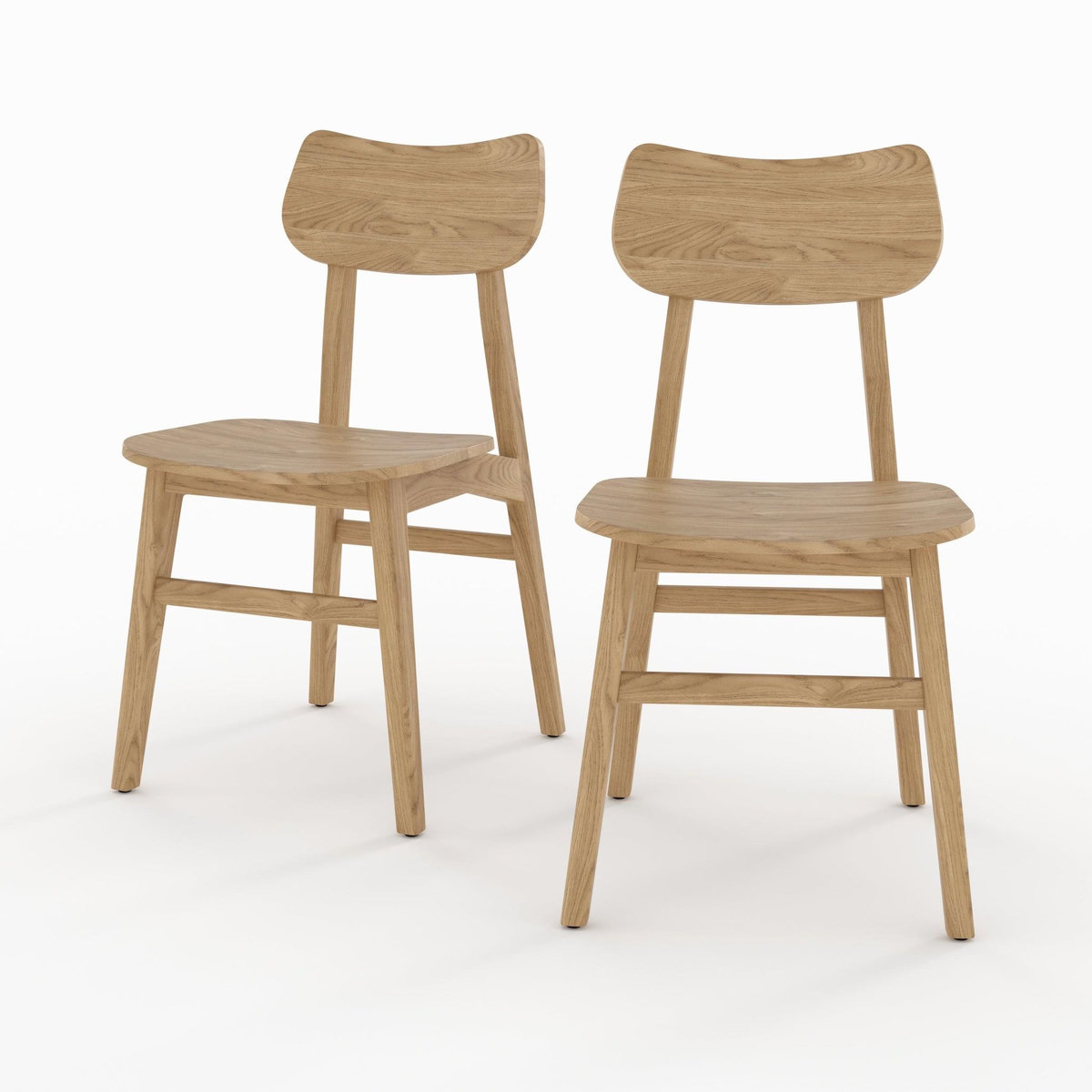 Rendez vous déco Lot de 2 chaises en bois massif de mindi-Kawi
