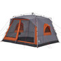 Voir la diapositive 4 : VIDAXL Tente familiale cabine 7personnes gris orange degagement rapide