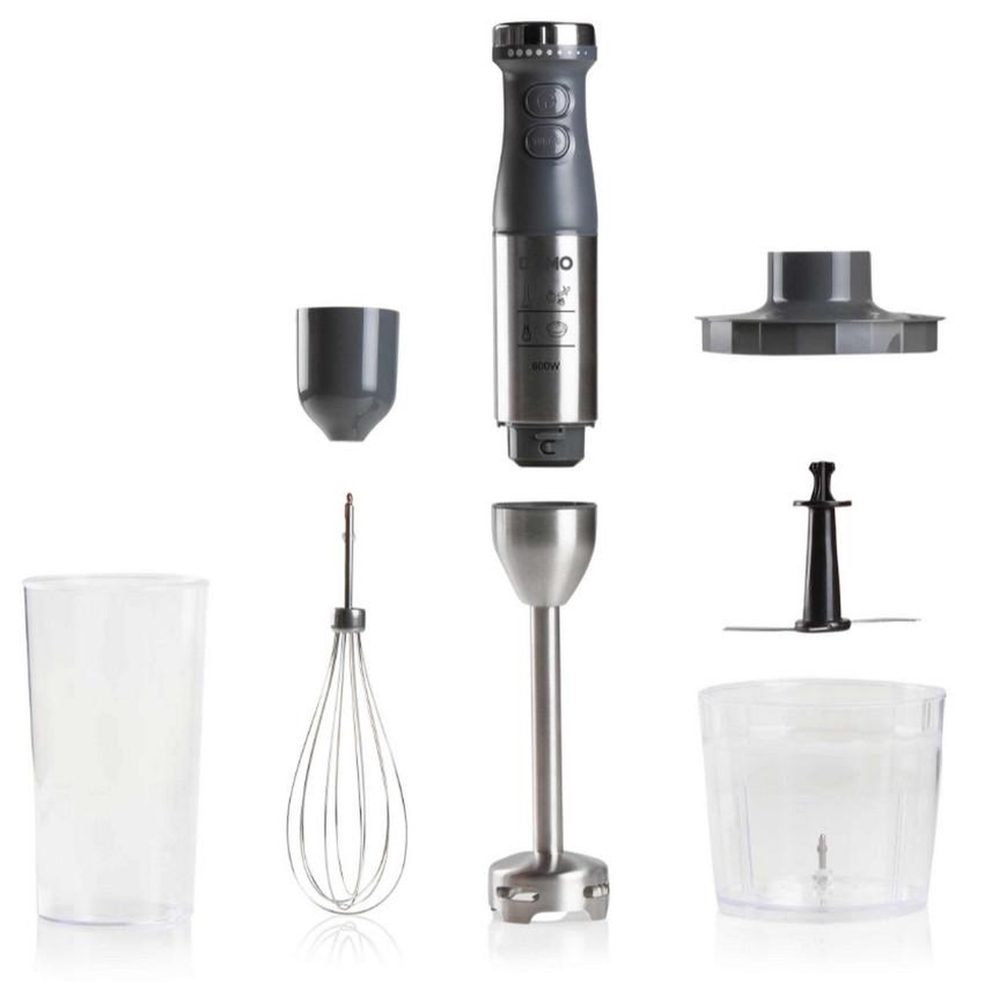 Voir la diapositive 2 : Domo Mixeur plongeant multifonction 600w inox - do9226m