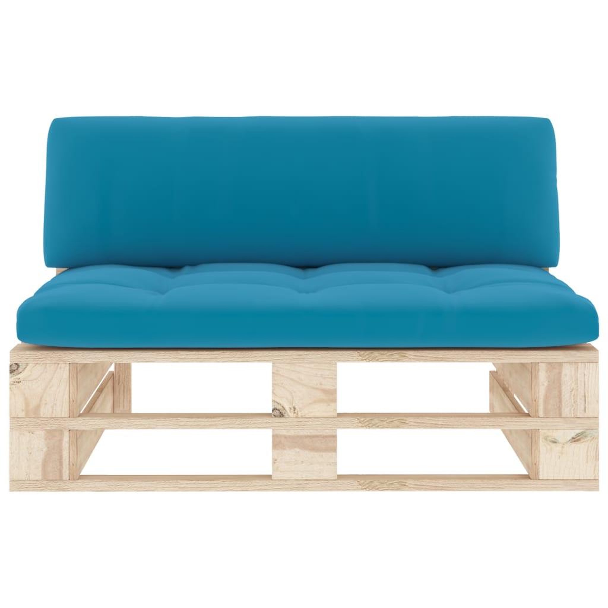 Voir la diapositive 3 : VIDAXL Canape central palette de jardin bois de pin impregne