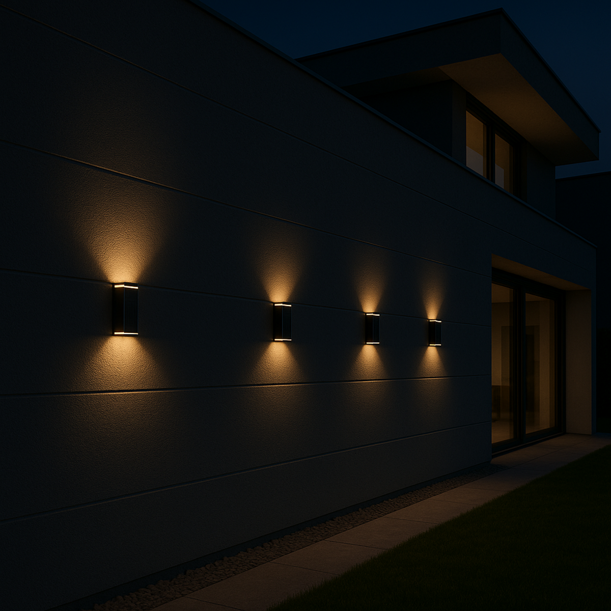 Lumisky Lot de 2 projecteurs solaires RODY Noir Plastique H18 cm