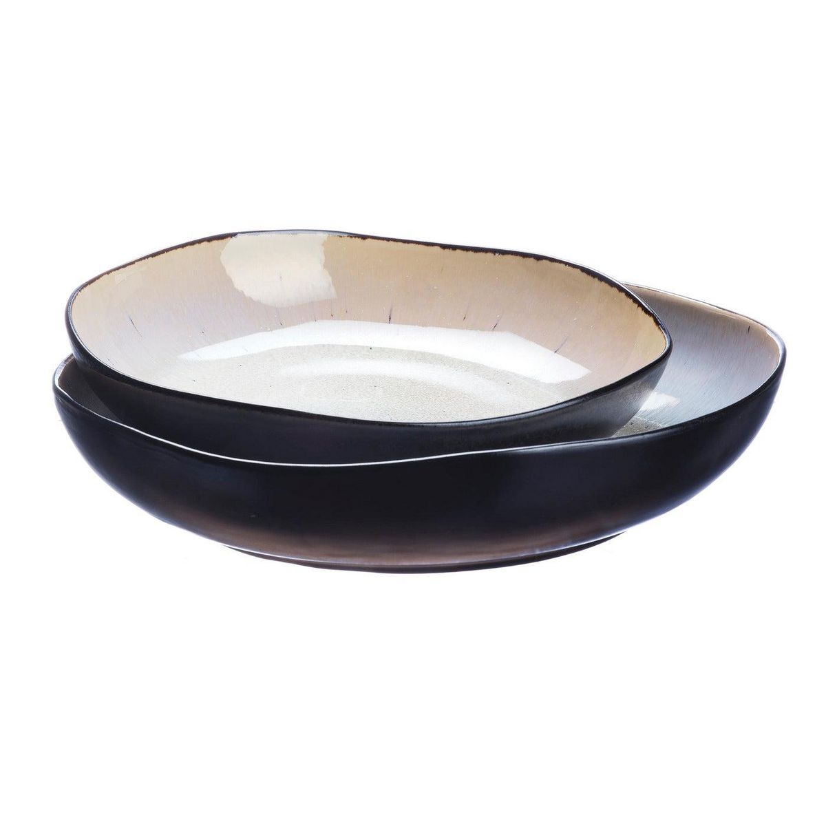 BJORN Corbeille à fruits IRIS Ø27,5cm et Ø32,5cm - 2 pièces - Blanc ivoire