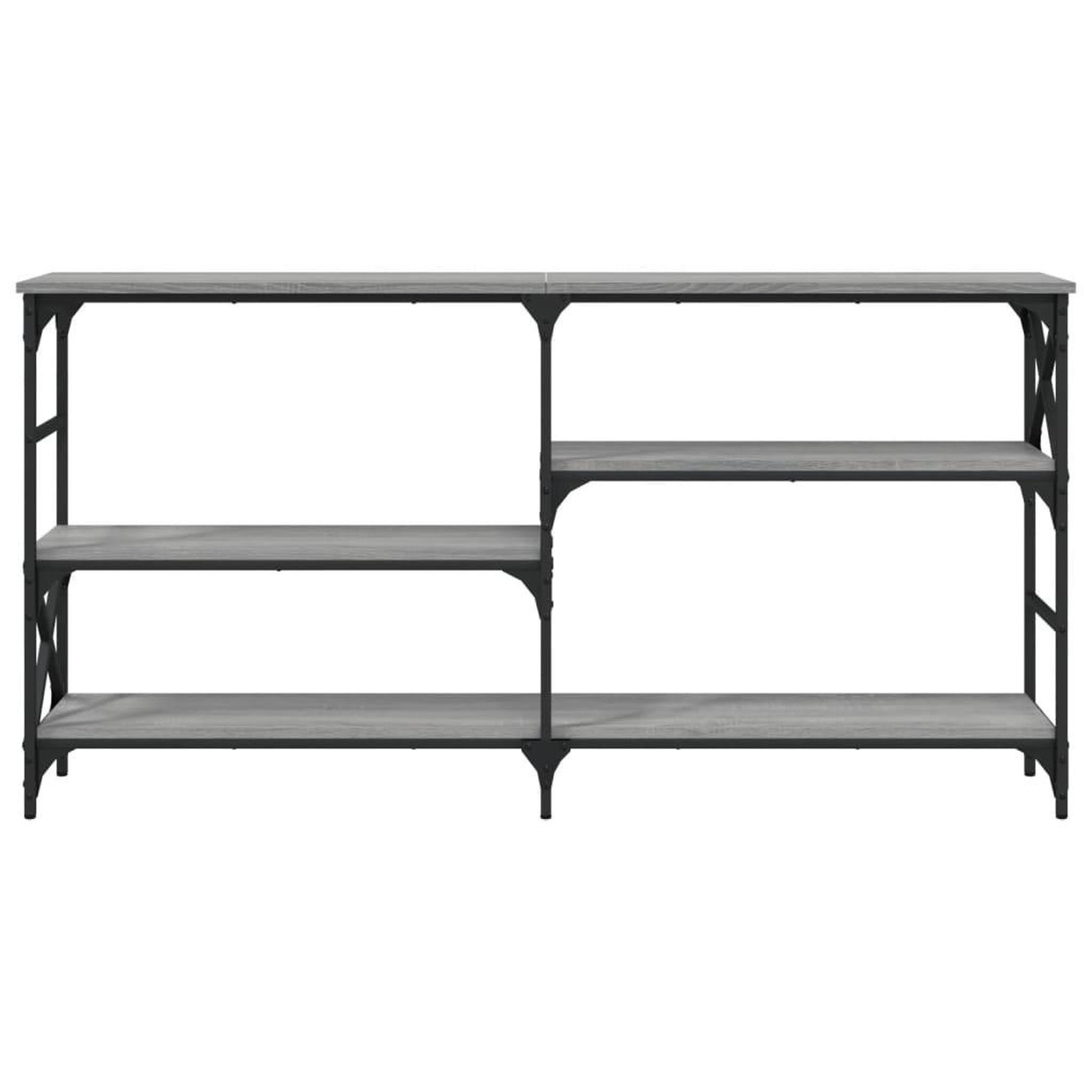 Voir la diapositive 4 : VIDAXL Table console sonoma gris 150x29x76,5 cm bois d'ingenierie