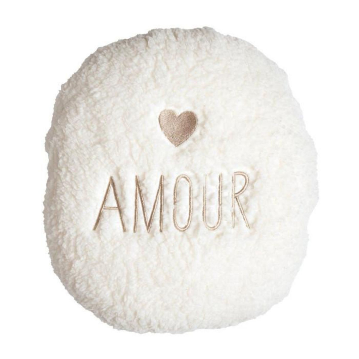 Paris Prix Plaid Coussin  Amour  120x150cm Crème