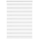 VIDAXL Store zebre blanc 95x100 cm largeur du tissu 90,9 cm polyester