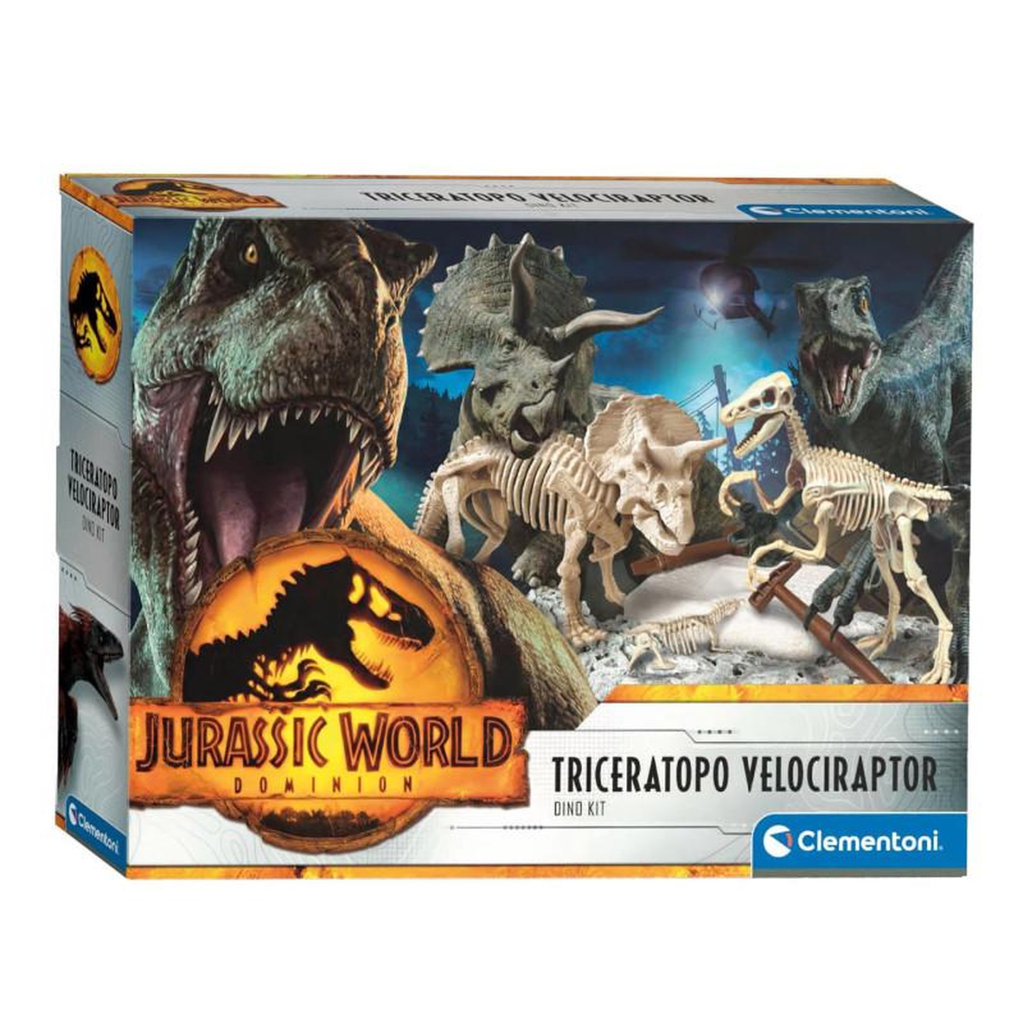CLEMENTONI Clementoni Jurassic World Triceratops Velociraptor Digging Set 19289