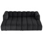 Voir la diapositive 4 : LISA DESIGN Debbie - canapé modulable droit 3 places avec double méridienne - assise profonde - en tissu texturé