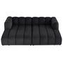 Voir la diapositive 4 : LISA DESIGN Debbie - canapé modulable droit 3 places avec double méridienne - assise profonde - en tissu texturé