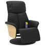 Voir la diapositive 3 : VIDAXL Fauteuil inclinable de massage repose-pieds noir similicuir