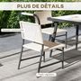 Voir la diapositive 6 : OUTSUNNY Ensemble de jardin 5 pièces table carrée 4 chaises résine verre