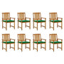 Voir la diapositive 1 : VIDAXL Chaises de jardin avec coussins lot de 8 Bois d'acacia solide