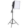 Voir la diapositive 4 : VIDAXL Kit de studio photo avec eclairage toile de fond et reflecteur