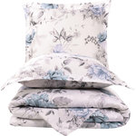 Home collection Parure Housse de couette 3 pcs 240x220 cm 100% satin de coton 82 fils imprimé. Laterna