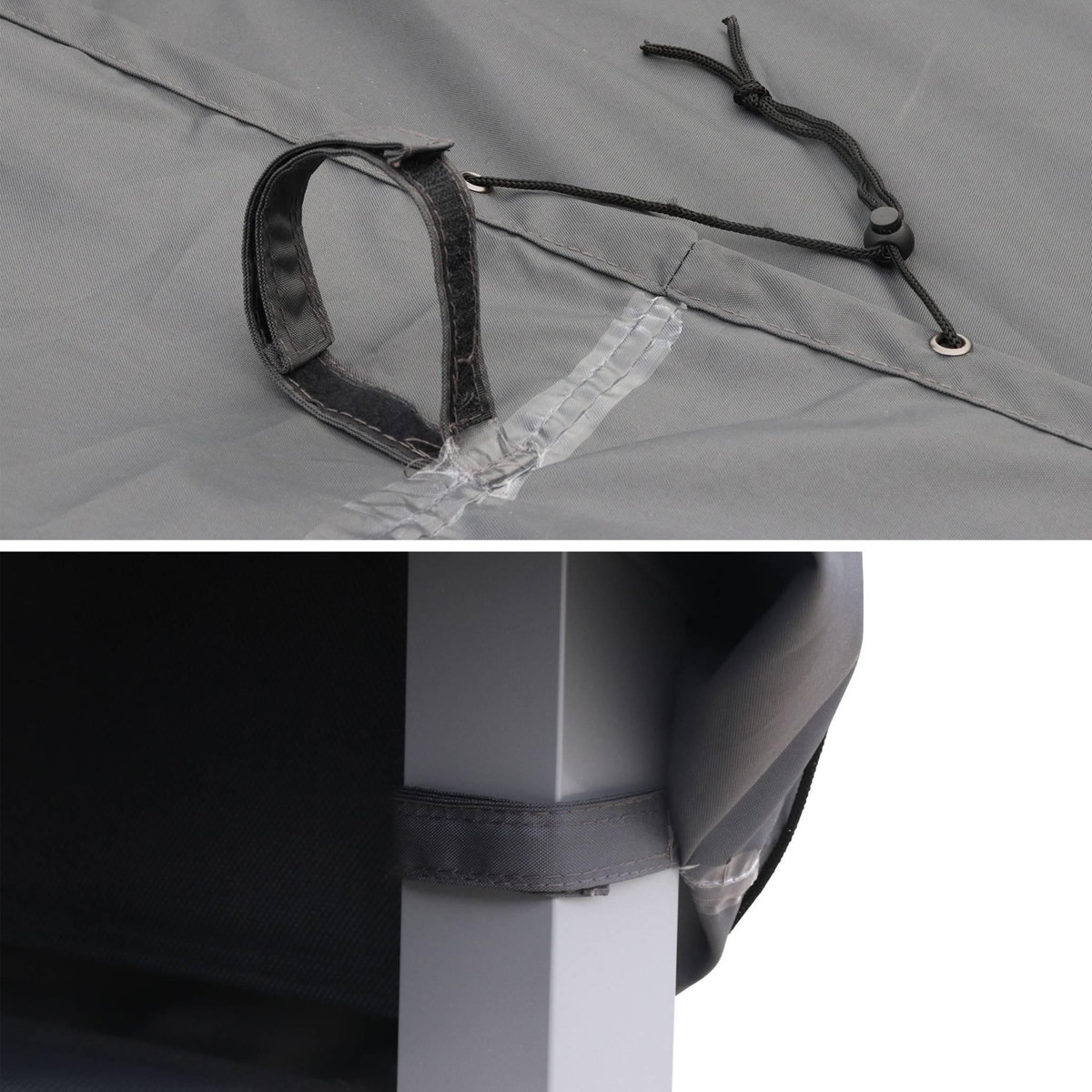 SWEEEK Housse de protection 175x124cm gris foncé - Bâche rectangulaire en polyester enduit PA pour tables de jardin Chicago et Bergamo