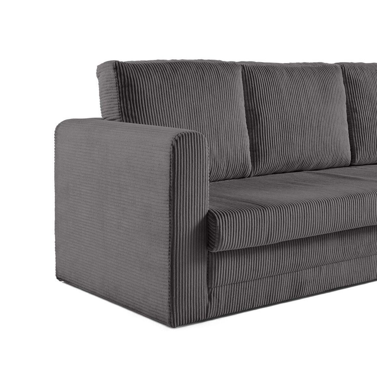 BEST MOBILIER Marilia - canapé 3 places - convertible déplimousse - en velours côtelé