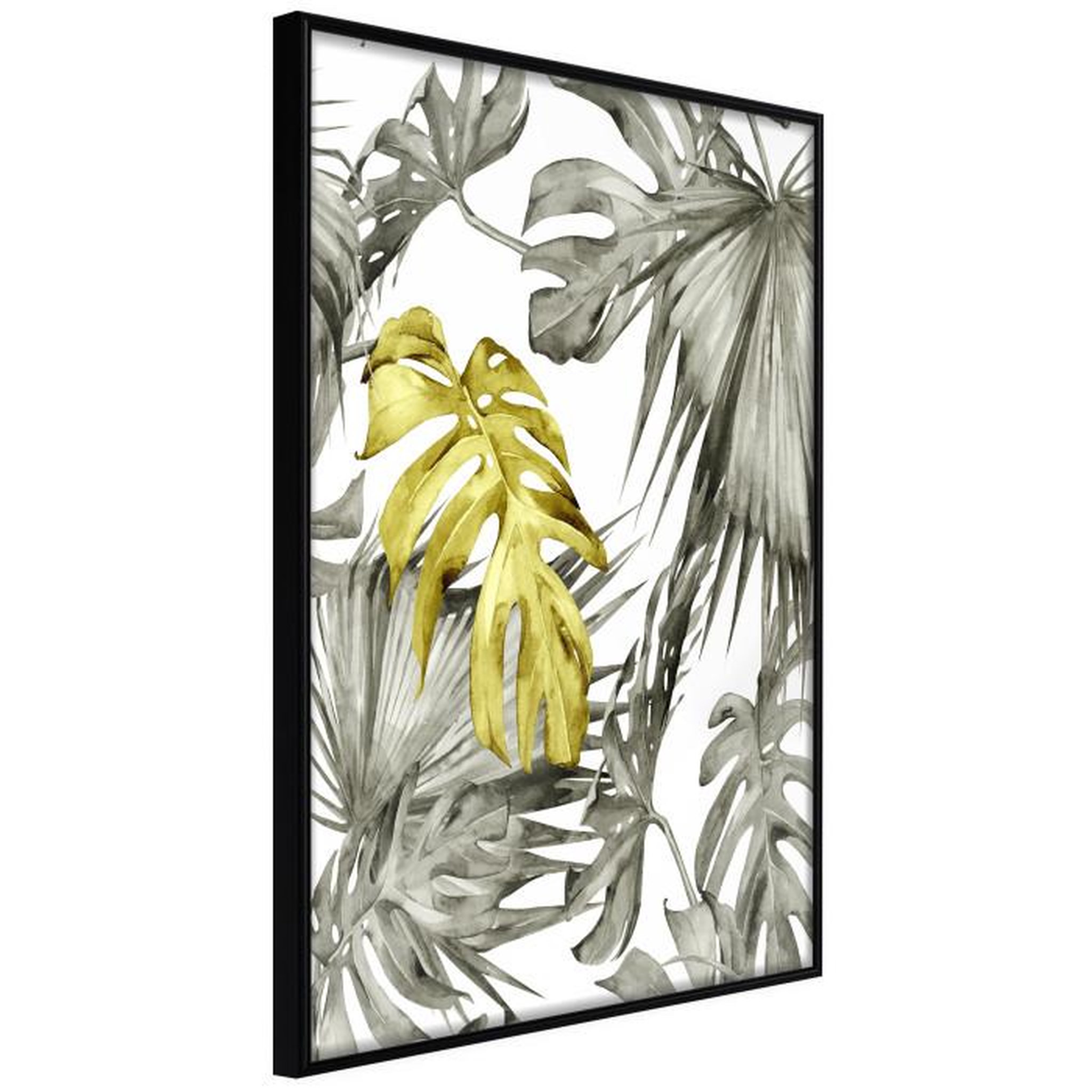 Paris Prix Affiche Murale Encadrée  Extraordinary Leaf. Coloris disponibles : Noir, Jaune