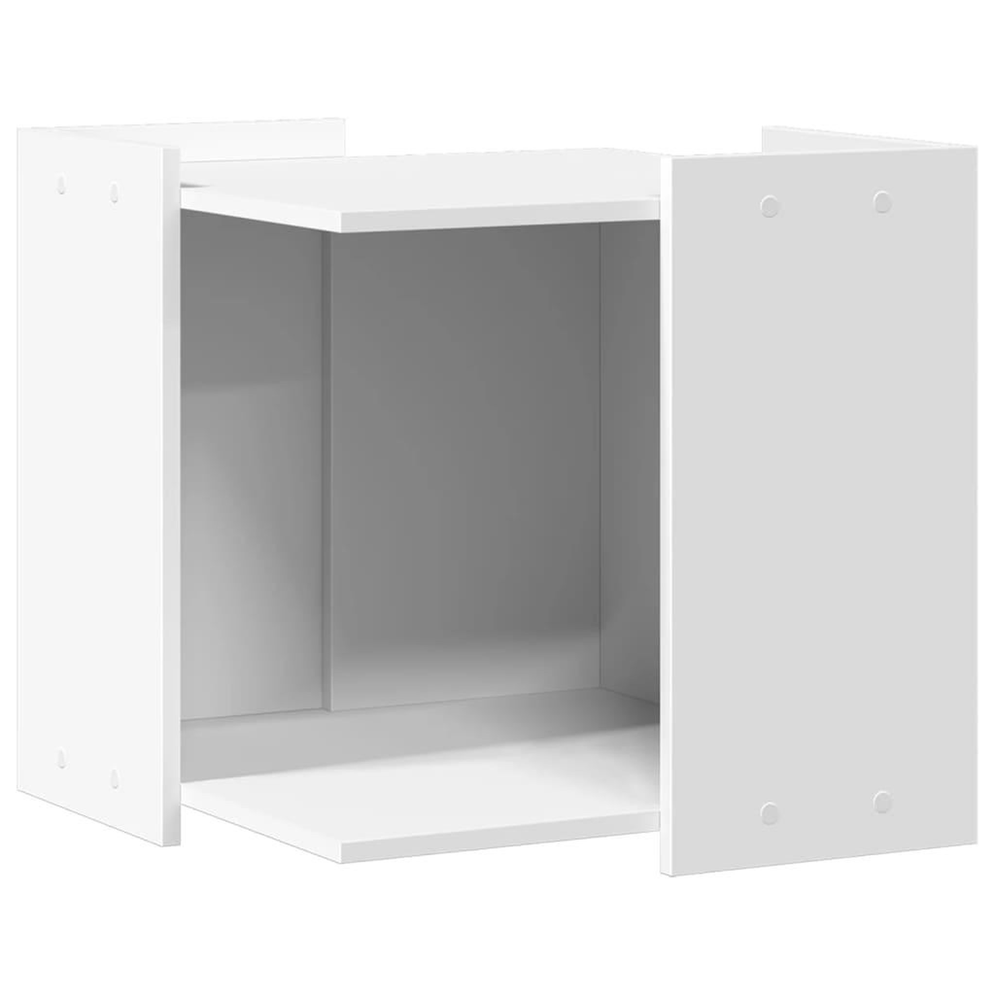Voir la diapositive 2 : VIDAXL Meuble de bac a litiere pour chat blanc bois d'ingenierie