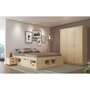 Voir la diapositive 2 : Lit multi-rangements en pin massif 160x200cm SLEEP