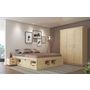 Voir la diapositive 2 : Lit multi-rangements en pin massif 160x200cm SLEEP