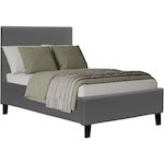 Habitat et Jardin Lit  Lina  - 90 x 190 cm - Gris foncé