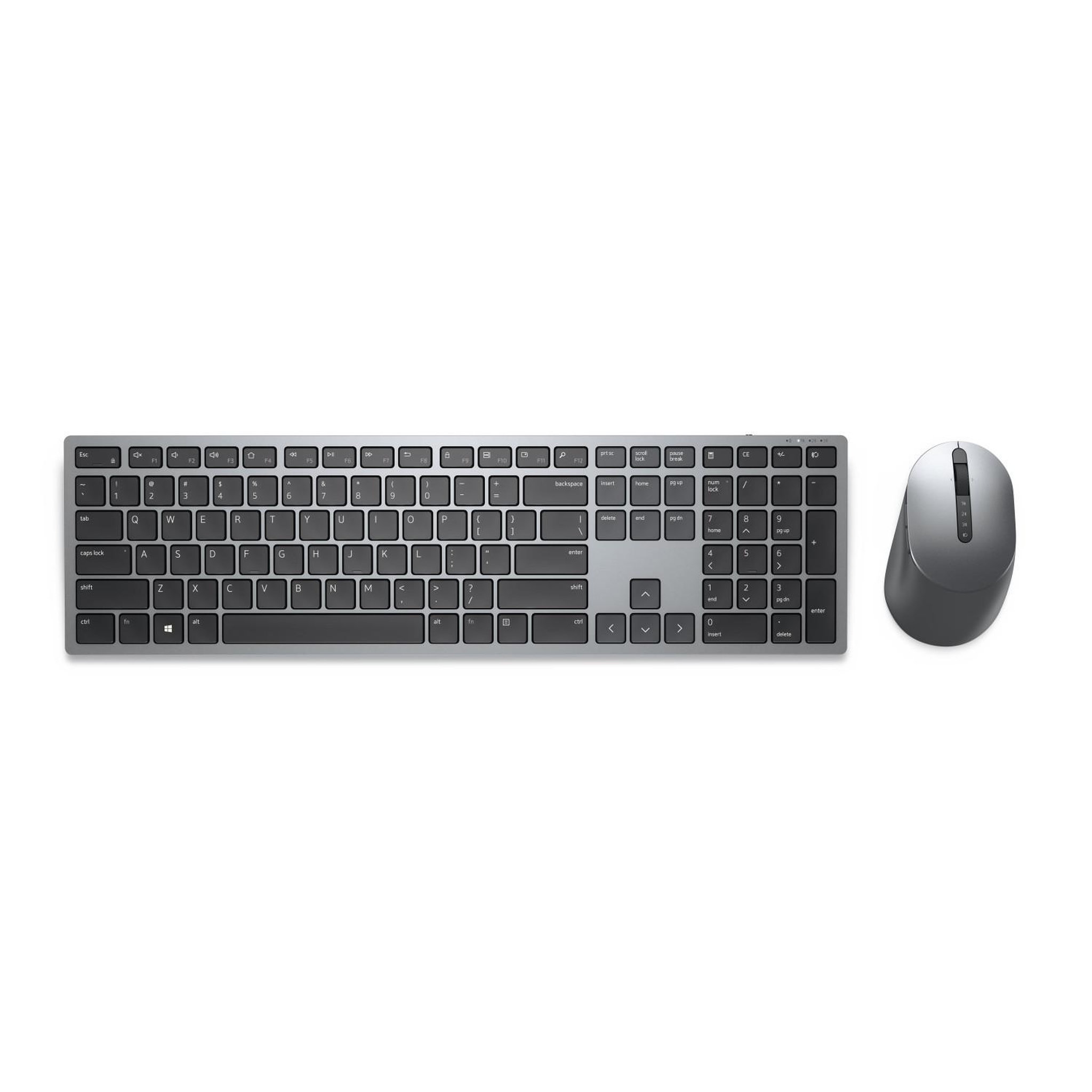Dell Dell km7321w clavier souris incluse rf sans fil + bluetooth qwerty us international gris, titane