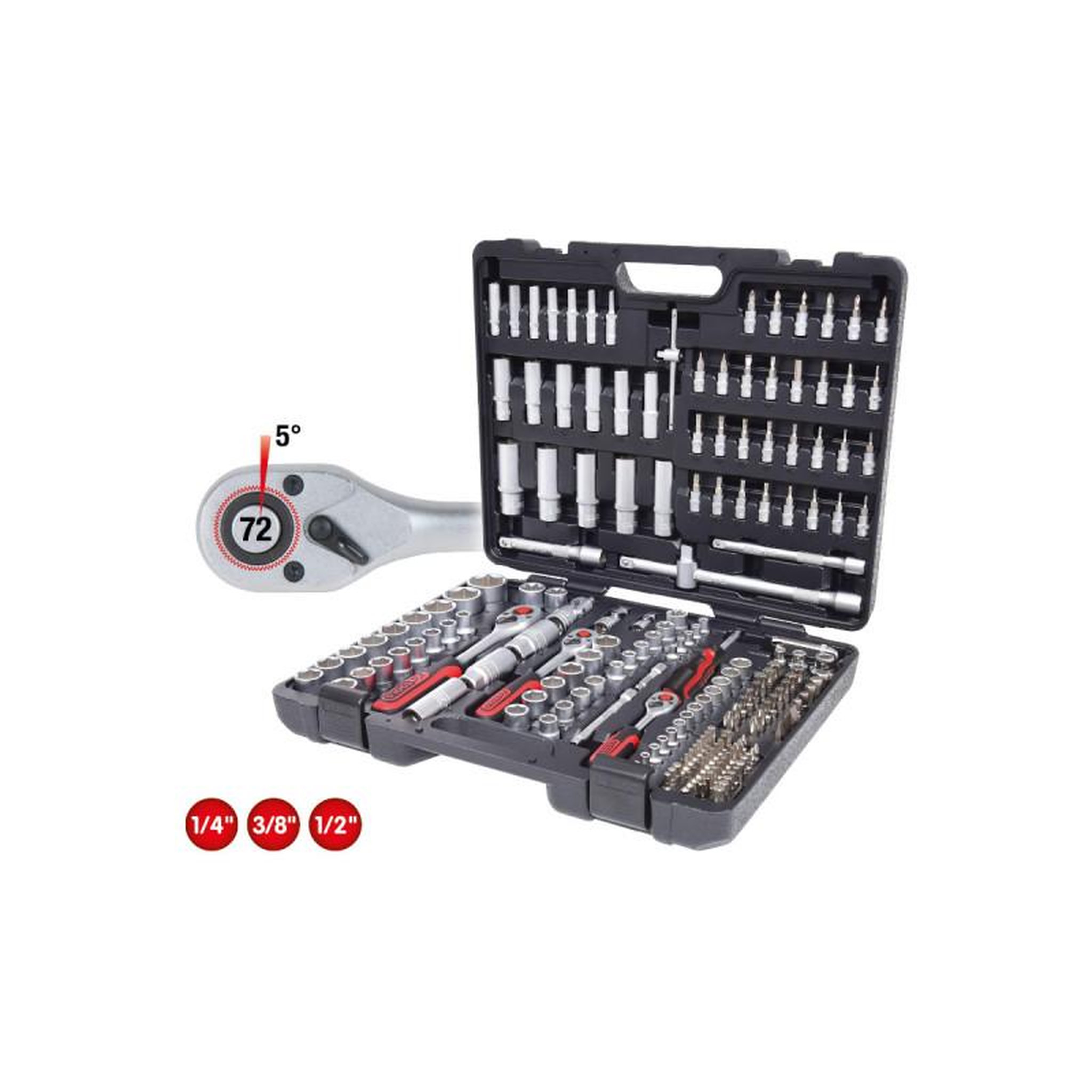 Voir la diapositive 3 : Ks Tools Coffret de douilles et accessoires KS TOOLS Ultimate - 1/4  3/8  1/2 - 195 pcs - 917.0795