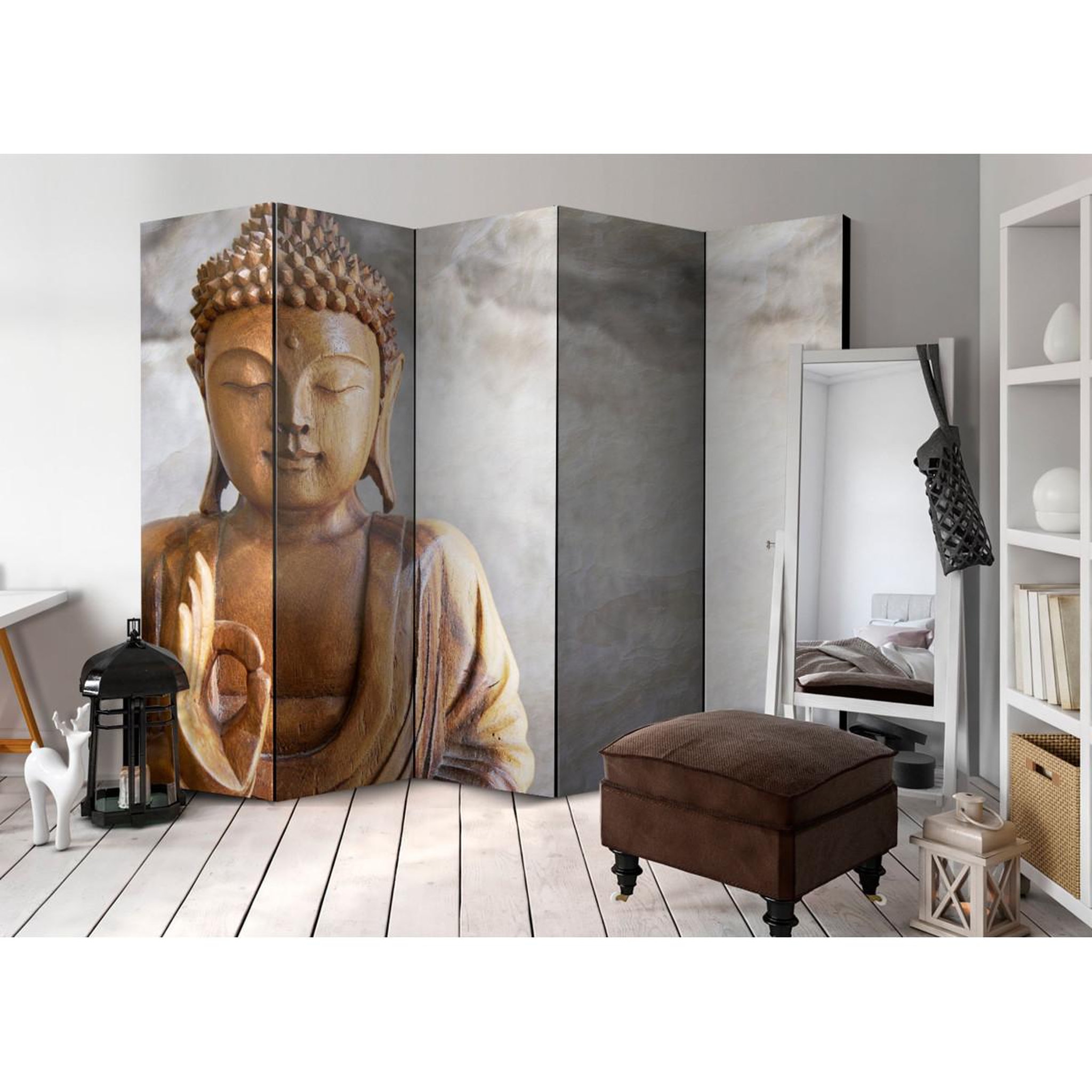 Voir la diapositive 2 : Paris Prix Paravent 5 volets  buddha  172x225cm