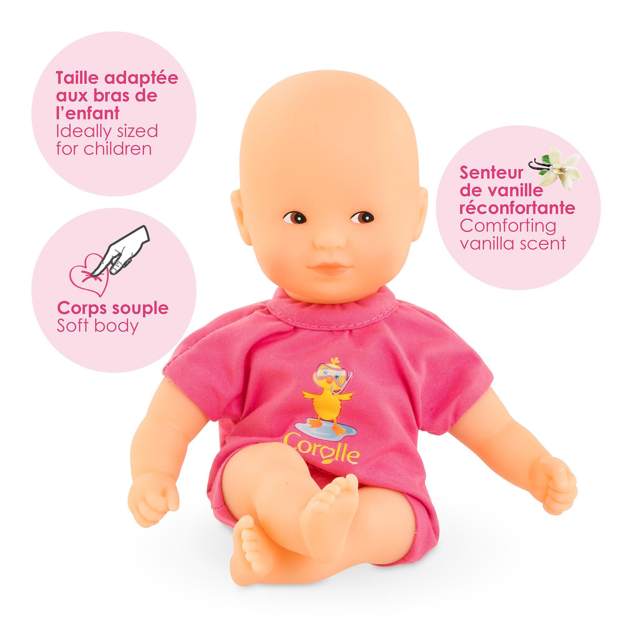 Voir la diapositive 3 : Corolle Poupon Mini Bain Rose