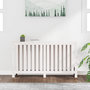 Voir la diapositive 3 : VIDAXL Cache-radiateur Blanc 153x19x84 cm Bois massif de pin