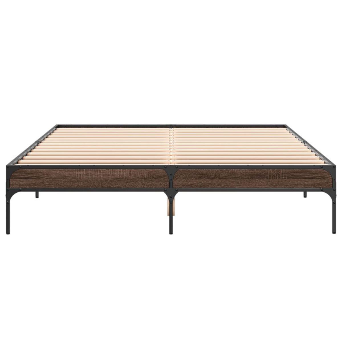 VIDAXL Cadre de lit sans matelas chene marron 140x200 cm