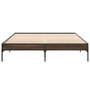 Voir la diapositive 4 : VIDAXL Cadre de lit sans matelas chene marron 140x200 cm