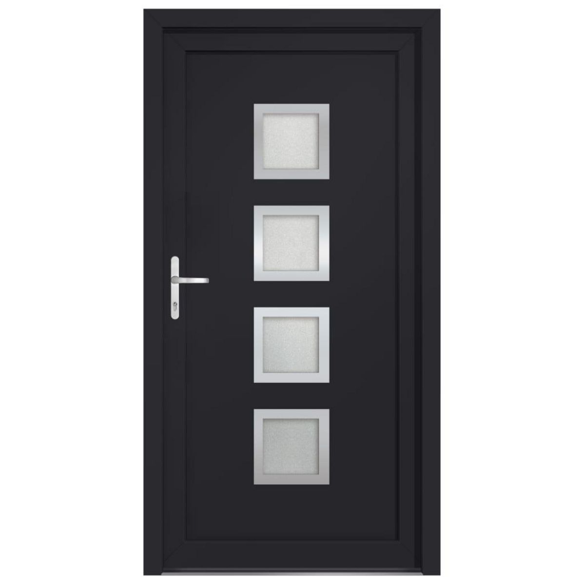 VIDAXL Porte d'entree anthracite 98x208 cm PVC
