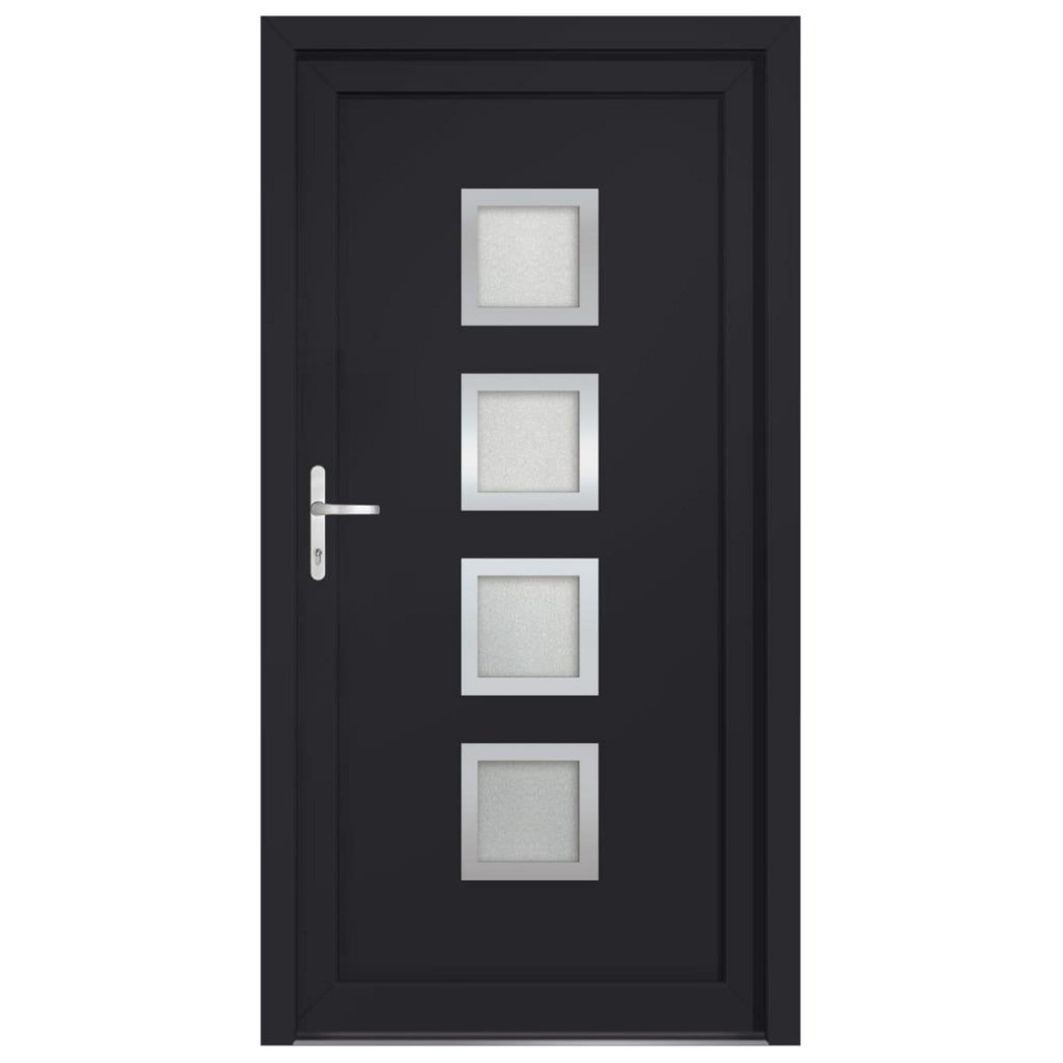 VIDAXL Porte d'entree anthracite 98x208 cm PVC