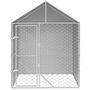 Voir la diapositive 3 : VIDAXL Chenil d'exterieur pour chiens avec toit argente 2x2x2,5 m