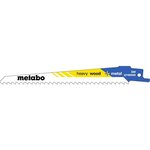 METABO SAS 5 lames de scie sabre « heavy wood + metal » BiM - 150 x 1,25 mm