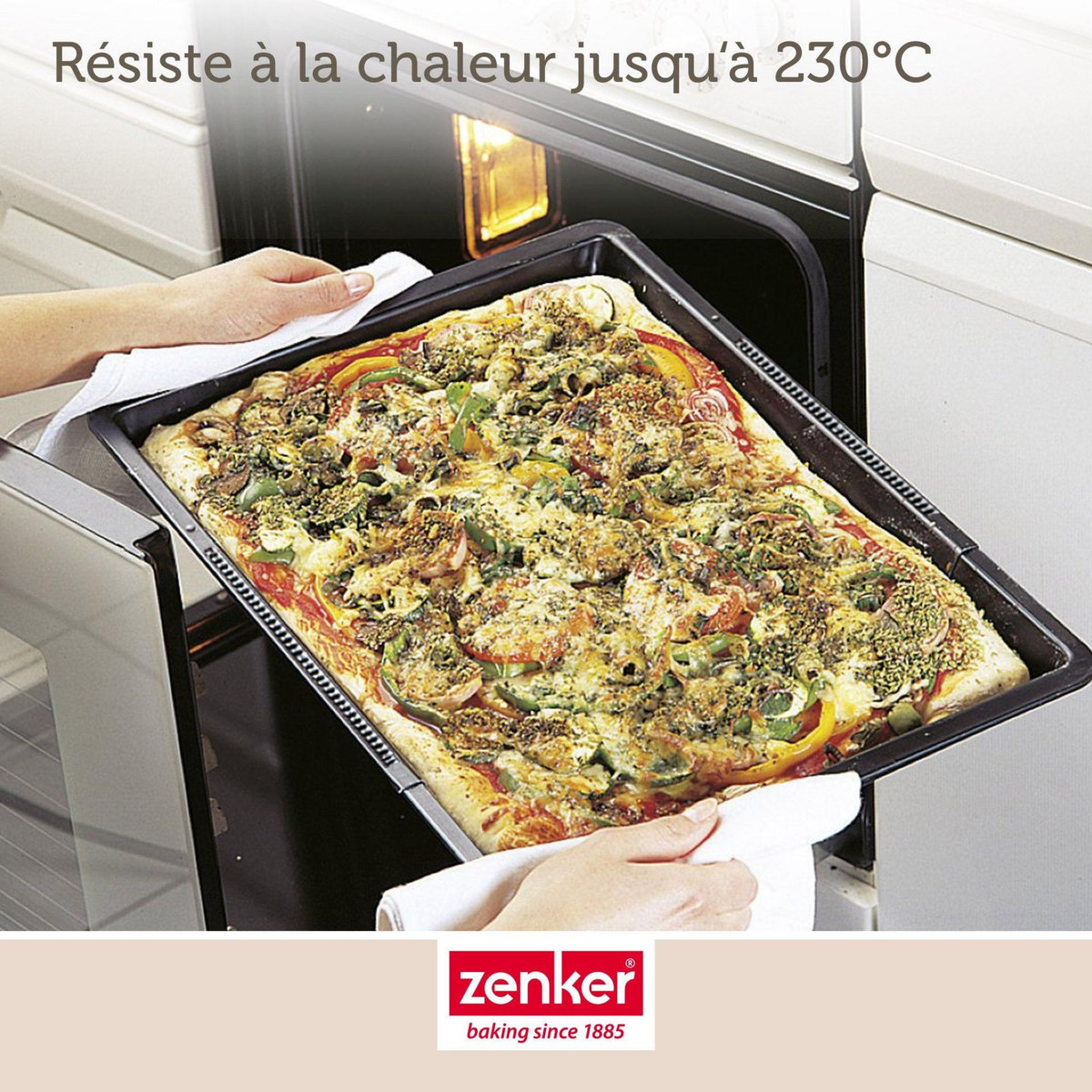 ZENKER Plaque de cuisson four extensible de 37 à 52 cm Zenker Black Metallic