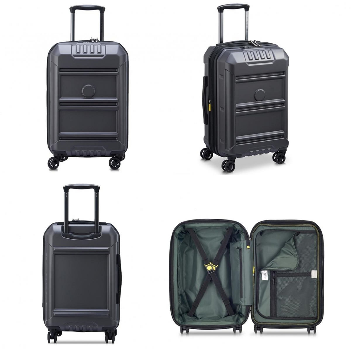 Delsey Valise cabine rigide Rempart TSA polycarbonate 55cm