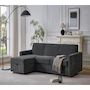 Voir la diapositive 2 : Habitat et Jardin Canapé d'angle réversible et convertible express en tissu  Celia  - 3 places - Gris