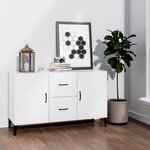 VIDAXL Buffet blanc brillant 100x36x60 cm bois d'ingenierie