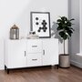 Voir la diapositive 1 : VIDAXL Buffet blanc brillant 100x36x60 cm bois d'ingenierie