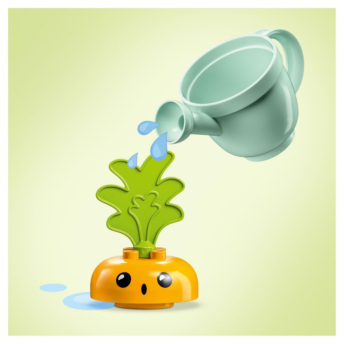 LEGO DUPLO 10981 - La carotte qui pousse, Jouet à Empiler pour Bébés Dès 1,5 An avec 4 Briques Végétales, Jouet Éducatif avec Légumes, et Arrosoir