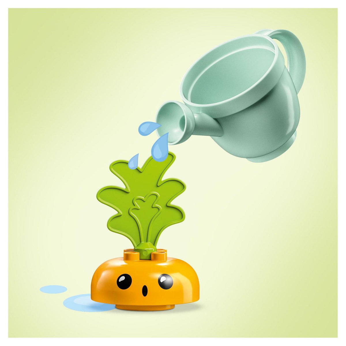 LEGO DUPLO 10981 - La carotte qui pousse, Jouet à Empiler pour Bébés Dès 1,5 An avec 4 Briques Végétales, Jouet Éducatif avec Légumes, et Arrosoir