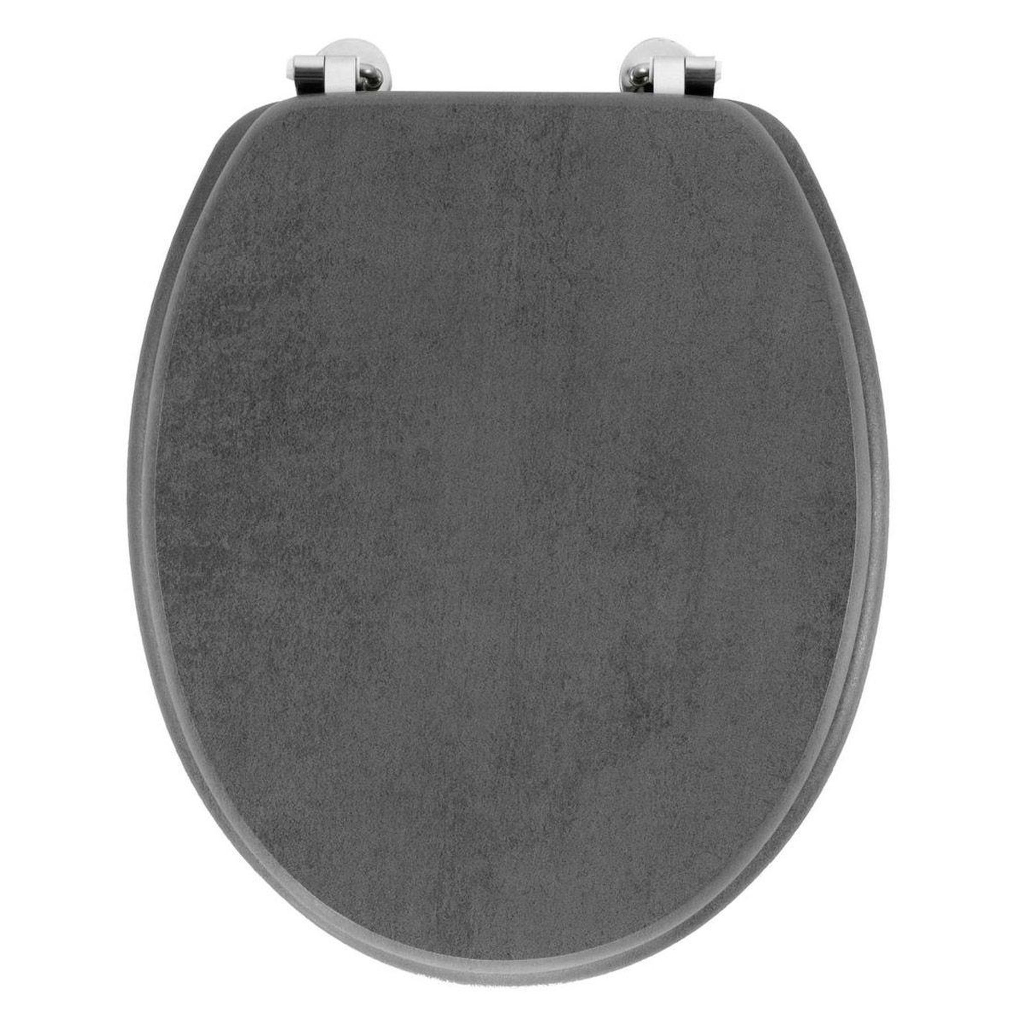 Douceur d'Intérieur Abattant WC Effet Béton  Alium  46cm Gris