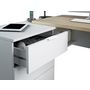 Voir la diapositive 6 : Bureau d'angle réversible droit ou gauche avec caisson 3 tiroirs L145cm OFFICIO