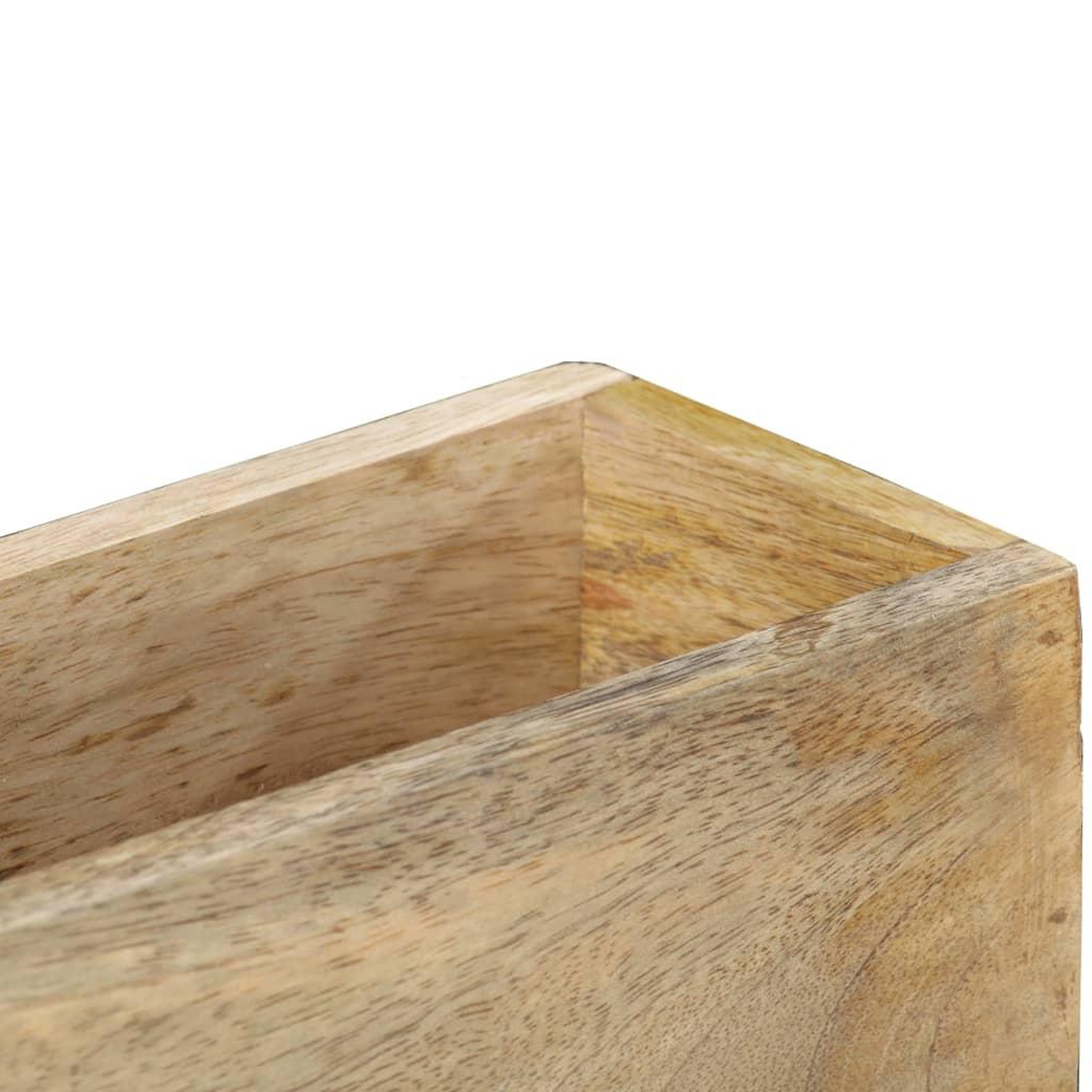 Voir la diapositive 4 : VIDAXL Porte-revue mural 30x11x72 cm Bois de manguier solide