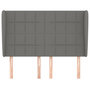 Voir la diapositive 3 : VIDAXL Tete de lit avec oreilles Gris fonce 147x23x118/128 cm Tissu