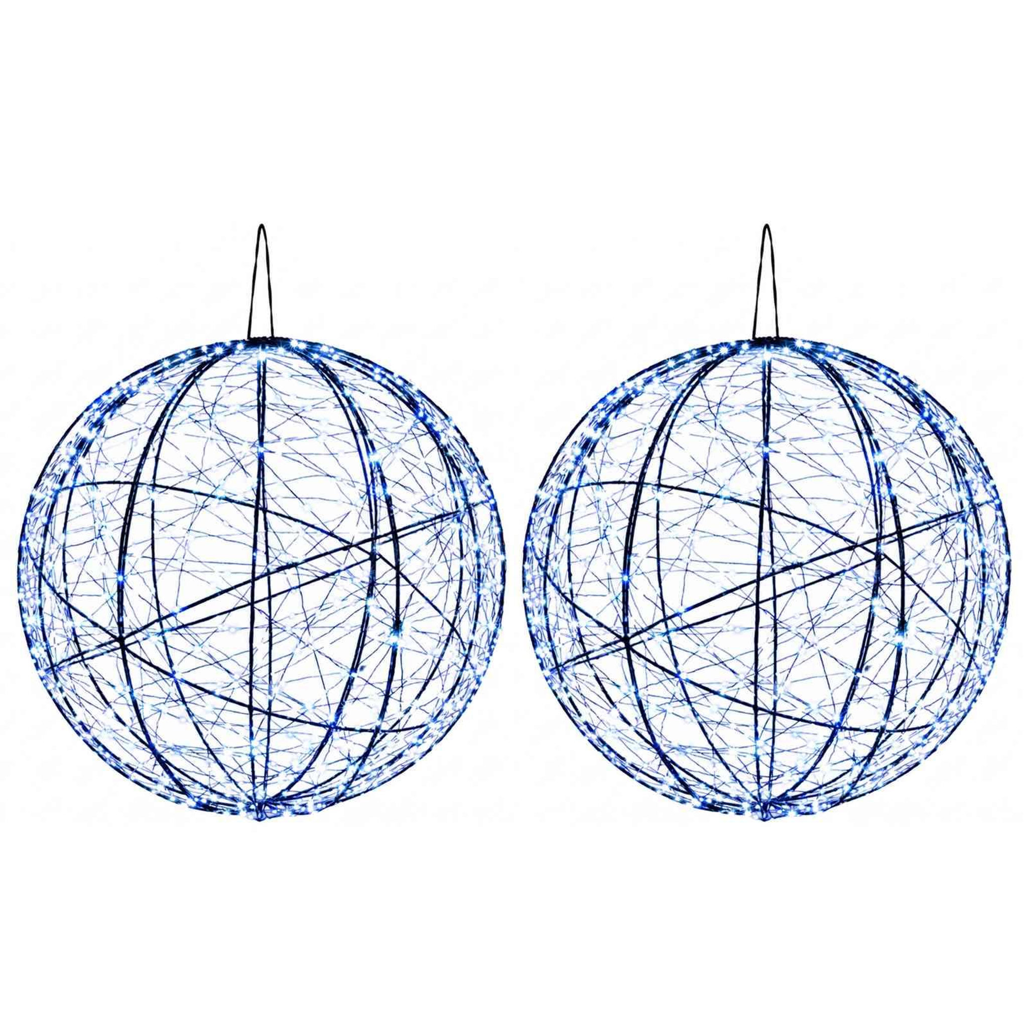 VIDAXL Lumiere de finial de Noël 2 pc 1000 LED Bleu Ø 40 x 42 cm