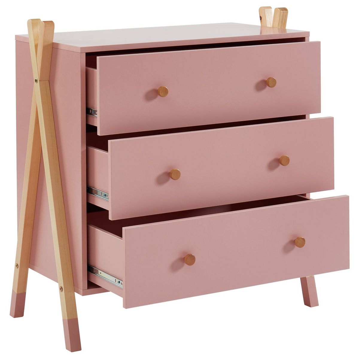 Commode enfant TIPI 3 tiroirs  L81cm AUGUSTIN