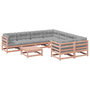 Voir la diapositive 2 : VIDAXL Salon de jardin 9 pcs avec coussins sapin de douglas solide