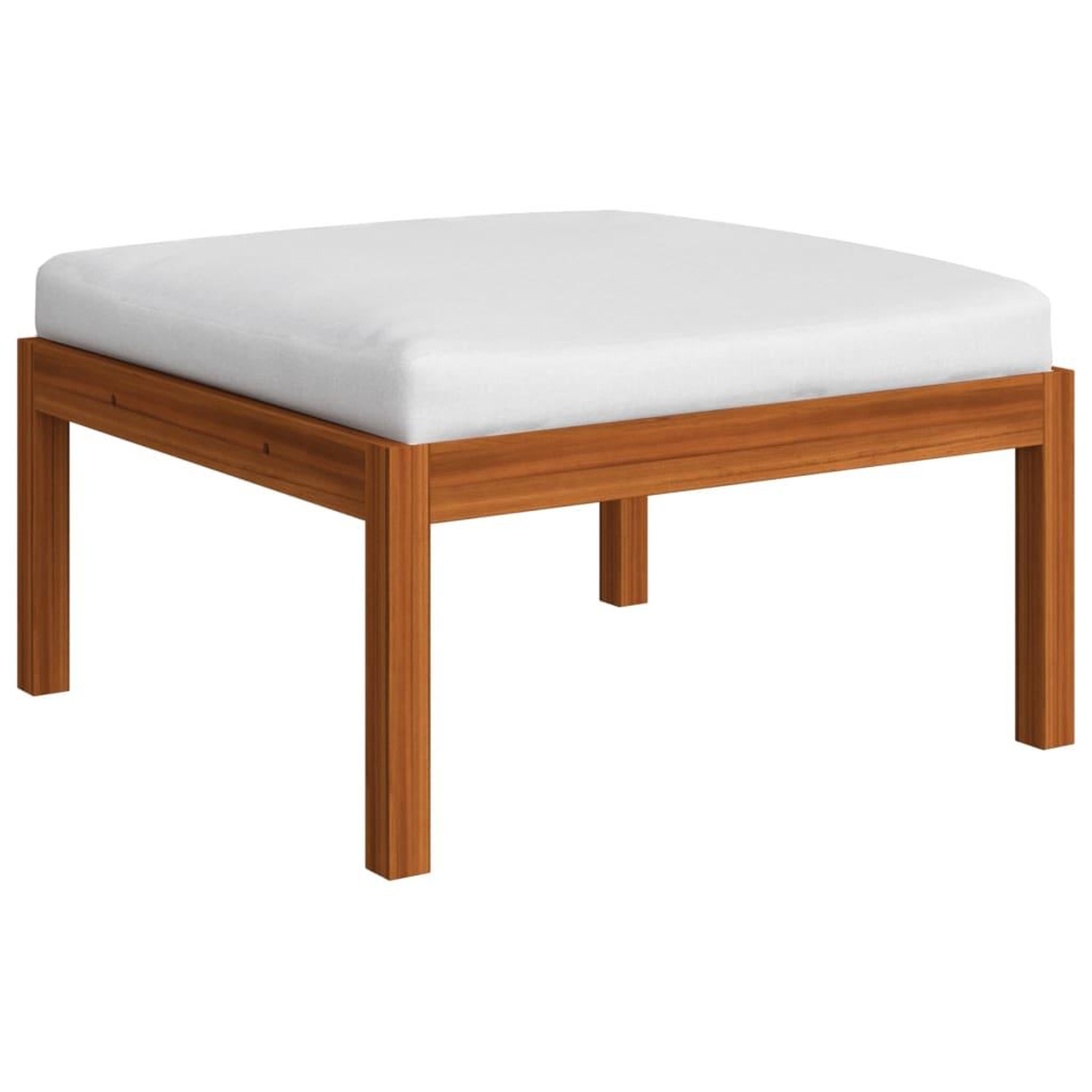Voir la diapositive 2 : VIDAXL Repose-pied de jardin avec coussin Bois d'acacia massif